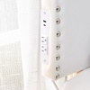 image:imageDormCo Bevel Tacked Plush Left Outlet Headboard with Legs  White