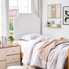 image:imageDormCo Bevel Tacked Plush Left Outlet Headboard with Legs  White