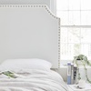 image:imageDormCo Bevel Tacked Plush Outlet Headboard with Legs  White
