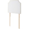 image:imageDormCo Bevel Tacked Plush Right Side Outlet Headboard with Legs  White with Gold Rivets