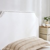 image:imageDormCo FullFull XL  Bevel Tacked Plush Headboard with Legs  White