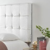 image:imageDormCo Mo Classic College Right Side Outlet Headboard with Legs  Plush Velvet White Essential Dorm Supplies for College Freshmen Necessities