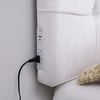 image:imageDormCo Mo Classic Left Side Outlet Headboard with Legs Plush Velvet White  Essential Dorm Supplies for College Freshmen Necessities