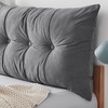 image:imageDormCo Rainha  Plush Tufted College Headboard  Dark Gray
