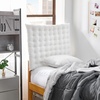 image:imageDormCo Rainha Cushion Tufted College Headboard  White Velvet