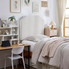 image:imageDormCo Tavira Allure  Boucle Left Side Outlet Headboard with Legs  Taupe Cream Essential Dorm Supplies for College Freshmen Necessities
