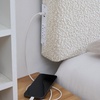 image:imageDormCo Tavira Allure  Boucle Left Side Outlet Headboard with Legs  Taupe Cream Essential Dorm Supplies for College Freshmen Necessities