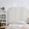 image:imageDormCo Tavira Allure  Boucle Left Side Outlet Headboard with Legs  Taupe Cream Essential Dorm Supplies for College Freshmen Necessities