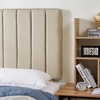 image:imageDormCo Tavira Allure College Dorm Headboard  Broad Panel  Linen BeigeLinen Beige