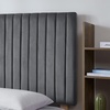 image:imageDormCo Tavira Allure College Dorm Headboard  Classic Panel  Velvety Charcoal Gray  Essential Dorm Supplies for College Freshmen NecessitiesVelvety Charcoal Gray