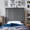 image:imageDormCo Tavira Allure College Dorm Headboard  Classic Panel  Velvety Charcoal Gray  Essential Dorm Supplies for College Freshmen NecessitiesVelvety Charcoal Gray