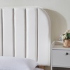 image:imageDormCo Tavira Allure College Dorm Headboard with Legs  Bevel Panel  Faux Leather White Essential Dorm Supplies for College Freshmen NecessitiesFaux Leather White