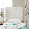 image:imageDormCo Tavira Allure College Dorm Headboard with Legs  Sunrise Panel  Velvety White Essential Dorm Supplies for College Freshmen NecessitiesVelvety White