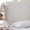 image:imageDormCo Tavira Allure College Dorm Headboard with Legs  Sunrise Panel  Velvety White Essential Dorm Supplies for College Freshmen NecessitiesVelvety White
