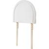 image:imageDormCo Tavira Allure College Dorm Outlet Headboard with Legs  Velvet Oval  White Essential Dorm Supplies for College Freshmen Necessities
