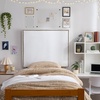 image:imageDormCo Tavira Allure Left Side Outlet Headboard with Legs  Rivet Frame  White Essential Dorm Supplies for College Freshmen Necessities