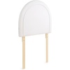 image:imageDormCo Tavira Allure Left Side Outlet Headboard with Legs  Velvet Oval  White Essential Dorm Supplies for College Freshmen Necessities