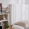 image:imageDormCo Tavira Allure Left Side Outlet Headboard with Legs Classic Panel  Velvety White Essential Dorm Supplies for College Freshmen Necessities