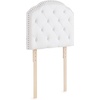 image:imageDormCo Tavira Allure Left Side Outlet Headboard with Legs White  Bevel Tufted Rivet Essential Dorm Supplies for College Freshmen Necessities