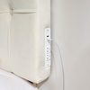 image:imageDormCo Tavira Allure Right Side Outlet Headboard  Ribbon Tufted Rectangle  Cream Essential Dorm Supplies for College Freshmen Necessities