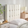 image:imageDormCo Tavira Allure Right Side Outlet Headboard  Ribbon Tufted Rectangle  Cream Essential Dorm Supplies for College Freshmen Necessities