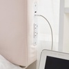 image:imageDormCo Tavira Allure Right Side Outlet Headboard  Ribbon Tufted Rectangle  Light Pink Essential Dorm Supplies for College Freshmen Necessities
