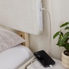 image:imageDormCo Tavira Allure Right Side Outlet Headboard  Rounded Corded  White