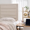 image:imageDormCo Tavira Allure Right Side Outlet Headboard Panel Raised Beige Taupe  Essential Dorm Supplies for College Freshmen Necessities