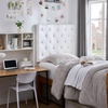 image:imageDormCo Tufted Velvet Plush Left Side Outlet Headboard with Legs  White