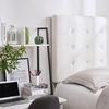 image:imageDormCo Villa Classic Tufted Plush Left Side Outlet Headboard with Legs  White Essential Dorm Supplies for College Freshmen Necessities