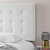 image:imageDormCo Villa Classic Tufted Plush Right Side Outlet Headboard with Legs  White Essential Dorm Supplies for College Freshmen Necessities