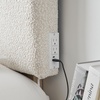 image:imageTavira Allure  Boucle Dorm Right Side Outlet Headboard with Legs  Taupe Cream Essential Dorm Supplies for College Freshmen Necessities