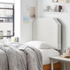 image:imageTavira Allure  Boucle Dorm Right Side Outlet Headboard with Legs  Taupe Cream Essential Dorm Supplies for College Freshmen Necessities