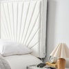 image:imageTavira Allure College Dorm Right Side Outlet Headboard with Legs  Sunrise Panel  Velvety White Essential Dorm Supplies for College Freshmen Necessities