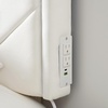 image:imageTavira Allure College Dorm Right Side Outlet Headboard with Legs  Sunrise Panel  Velvety White Essential Dorm Supplies for College Freshmen Necessities