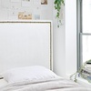 image:imageTavira Allure College Dorm Right Side Outlet Headboard with Legs  White  Rivet Frame Essential Dorm Supplies for College Freshmen Necessities