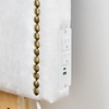 image:imageTavira Allure College Dorm Right Side Outlet Headboard with Legs  White  Rivet Frame Essential Dorm Supplies for College Freshmen Necessities