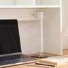 image:imageThe College Cube Dorm Desk Bookshelf with Outlet  White