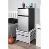 image:imageThe Fridge Stand Supreme Storage Cart White Frame Light Gray Drawers  Essential Dorm Supplies for College Freshmen Necessities