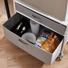 image:imageThe Fridge Stand Supreme Storage Cart White Frame Light Gray Drawers  Essential Dorm Supplies for College Freshmen Necessities