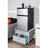 image:imageThe Fridge Stand Supreme Storage Cart White Frame Light Gray Drawers  Essential Dorm Supplies for College Freshmen Necessities