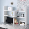 image:imageYak About It Compact Adjustable Dorm Desk Bookshelf  White