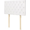image:imageDormCo FullFull XL Tufted Velvet Plush Outlet College Dorm Headboard  White Essential Dorm Supplies for College Freshmen Necessities