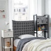 image:imageDormCo Rainha Cushion Tufted College Headboard  Dark Gray