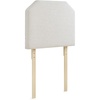image:imageDormCo Tavira Allure  Boucle Left Side Outlet Headboard with Legs  Taupe Cream Essential Dorm Supplies for College Freshmen Necessities
