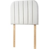 image:imageDormCo Tavira Allure College Dorm Headboard with Legs  Bevel Panel  Faux Leather White Essential Dorm Supplies for College Freshmen NecessitiesFaux Leather White