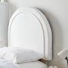 image:imageDormCo Tavira Allure College Dorm Outlet Headboard with Legs  Velvet Oval  White Essential Dorm Supplies for College Freshmen Necessities