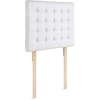image:imageDormCo Tavira Allure Left Side Outlet Headboard with Legs  Ribbon Tufted  Velvety White Essential Dorm Supplies for College Freshmen Necessities