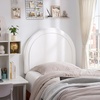 image:imageDormCo Tavira Allure Left Side Outlet Headboard with Legs  Velvet Oval  White Essential Dorm Supplies for College Freshmen Necessities