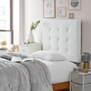 image:imageDormCo Villa Classic Tufted Plush Right Side Outlet Headboard with Legs  White Essential Dorm Supplies for College Freshmen Necessities